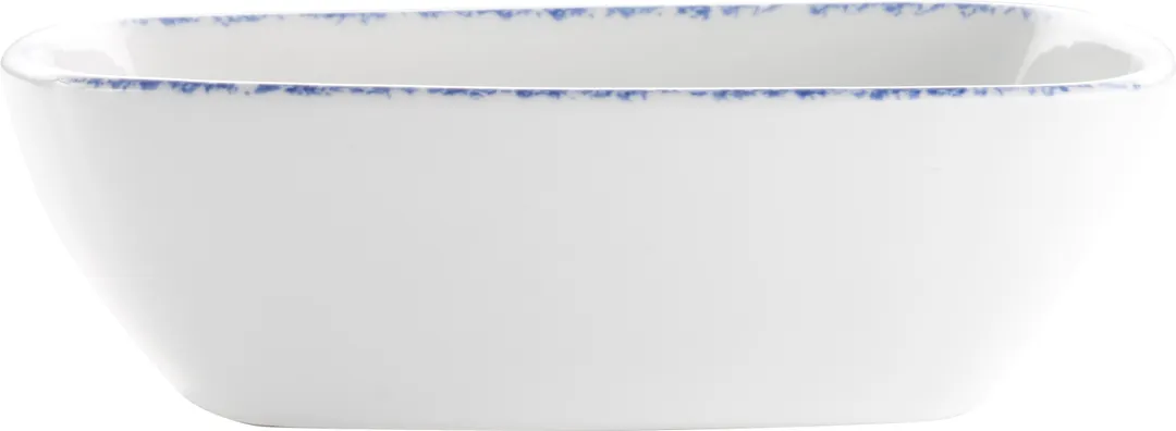International Tableware PR-33-CB - 28 oz (7"×2") Square China Bowl, Blue with Porcelain - 1 Dozen