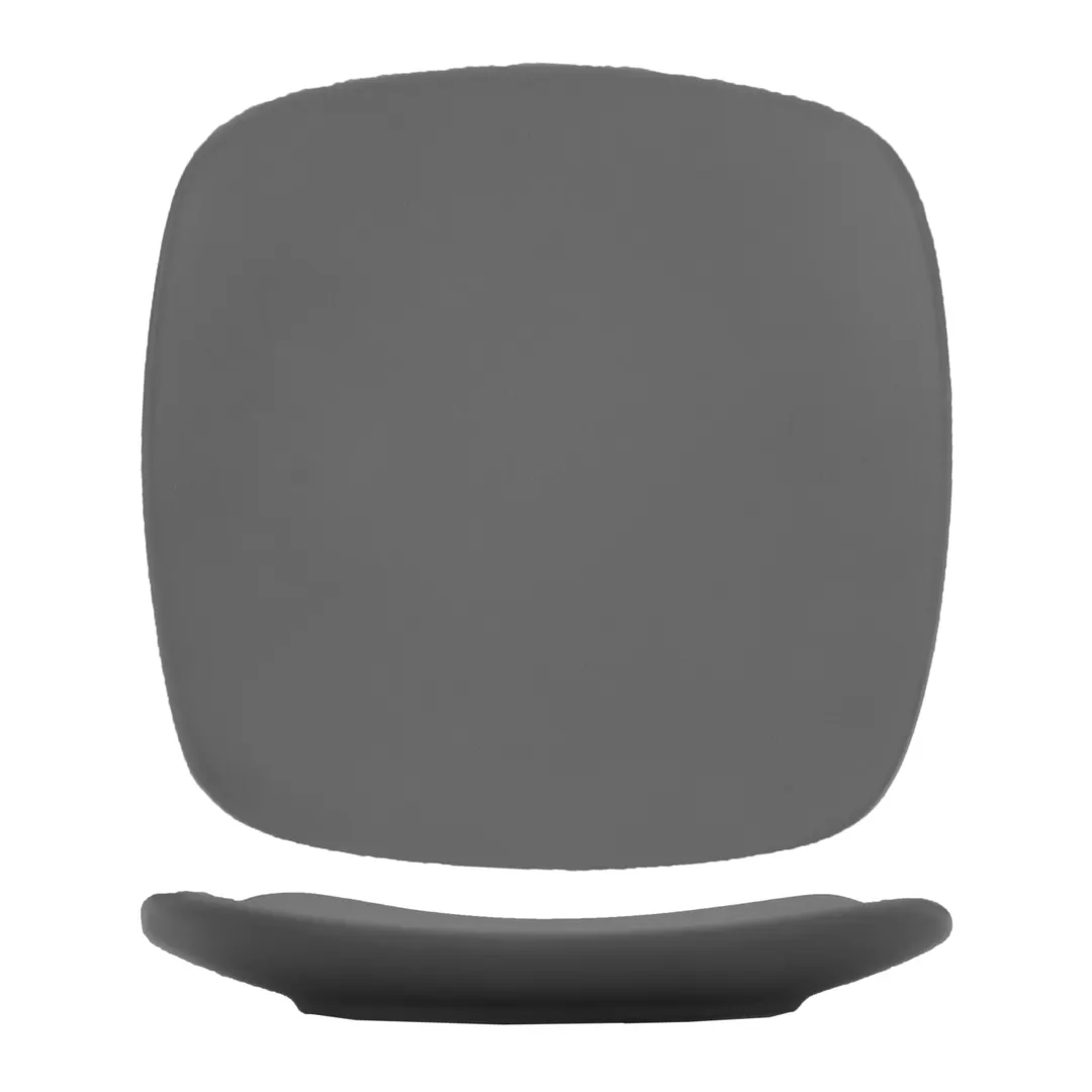 International Tableware QP-7-MG China Plate, 7-3/4" Square Porcelain Grey, Dishwasher Safe - 1 Dozen