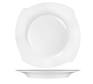 International Tableware RA-16 - 10½" Round White Porcelain Plate, Vitrified, Microwave Safe - 1 Dozen