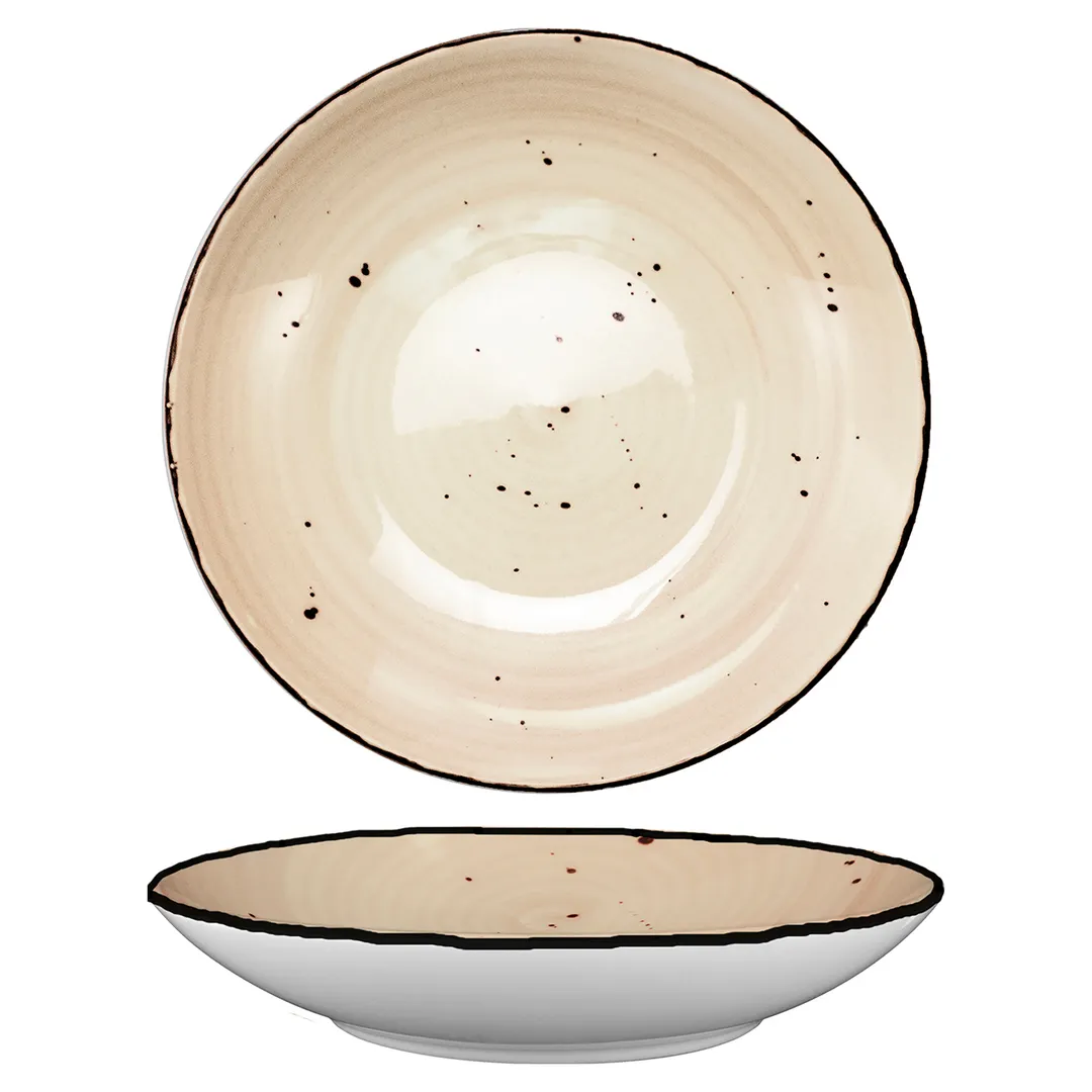 International Tableware RT-107-WH 7" Pasta Bowl, 14.5 oz., Ceramic, Round, Microwave Safe - 1 Dozen