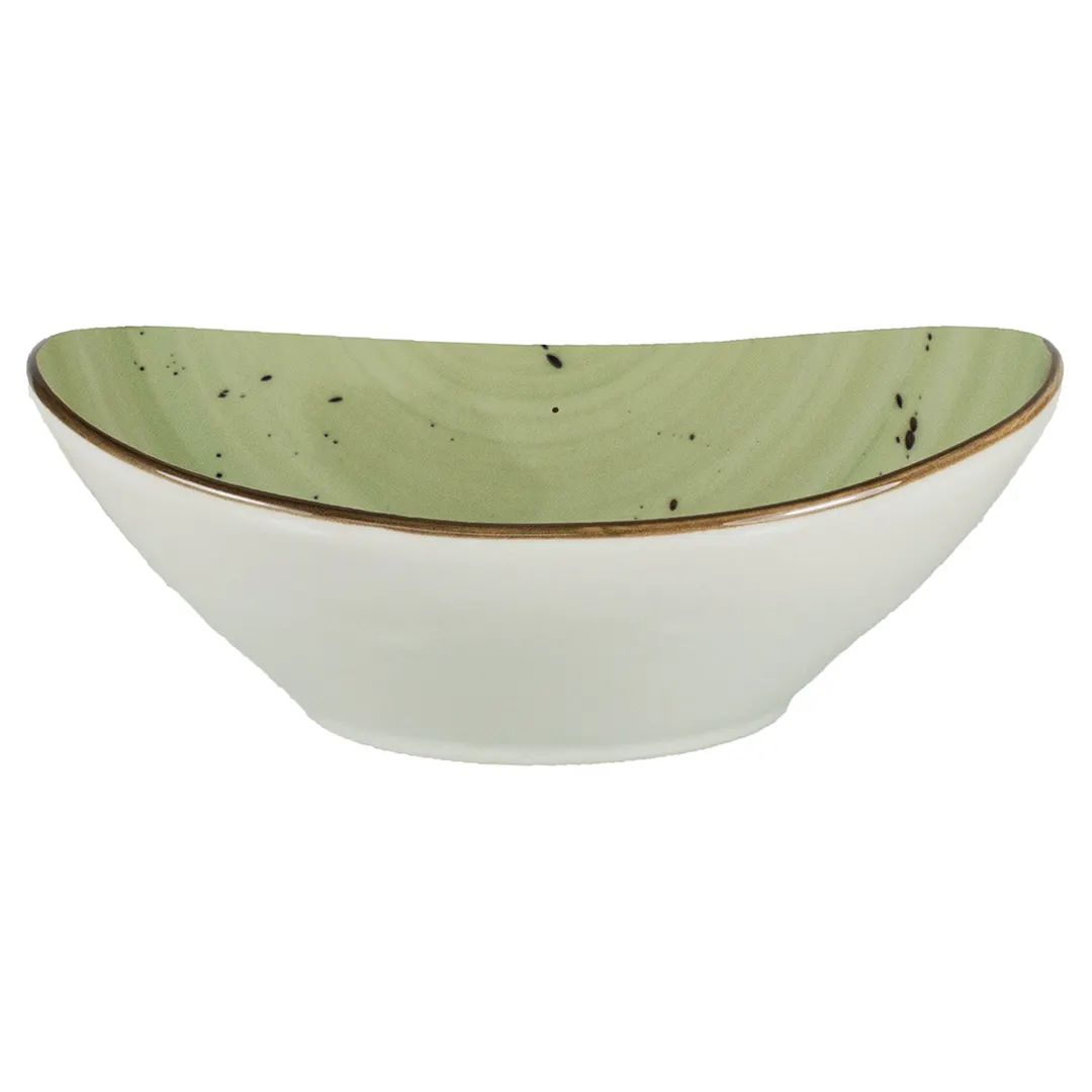International Tableware RT-11-LI 11oz Oval Ceramic Bowl, 6-1/2" L x 4-1/2" W x 2-1/4" H, 1 Dozen