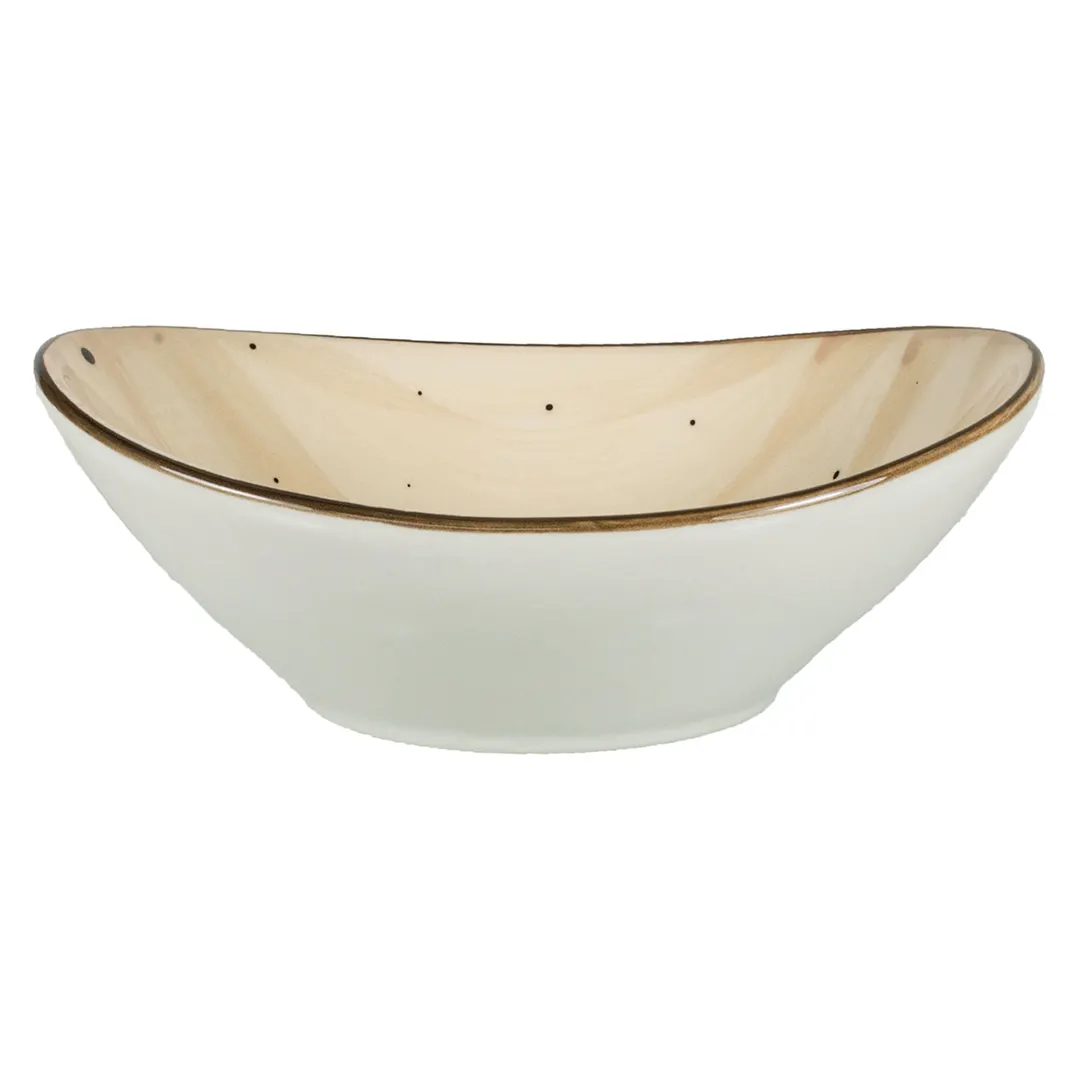 International Tableware RT-11-WH 11oz Oval Ceramic Bowl, 6-1/2" L x 4-1/2" W x 2-1/4" H, Safe, 1 Dozen