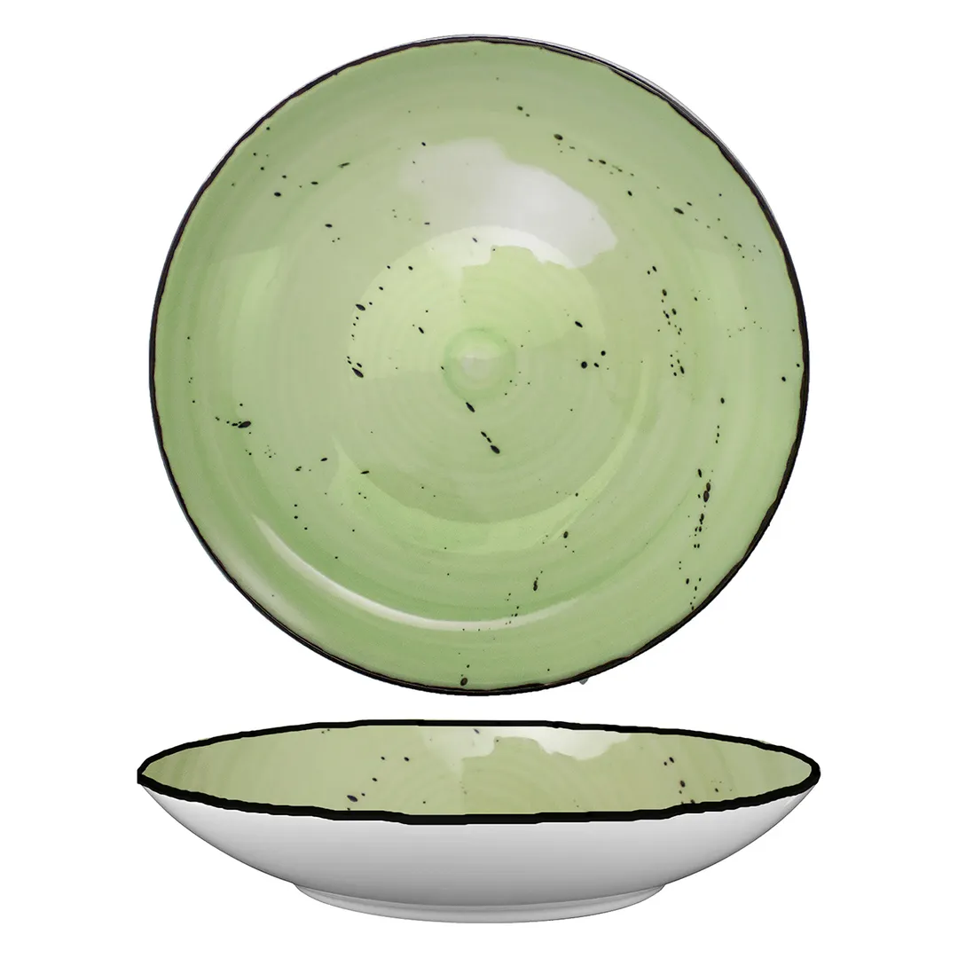 International Tableware RT-110-LI - 46 oz (10") Lime Ceramic Pasta Bowl Microwave Safe - 1 Dozen