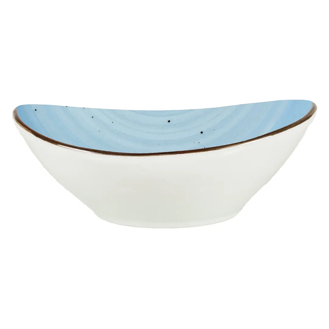 International Tableware RT-15-IC - Oval 4" x 3" x 1.75" 3 oz Ceramic Bowl, Microwave Safe - 1 Dozen