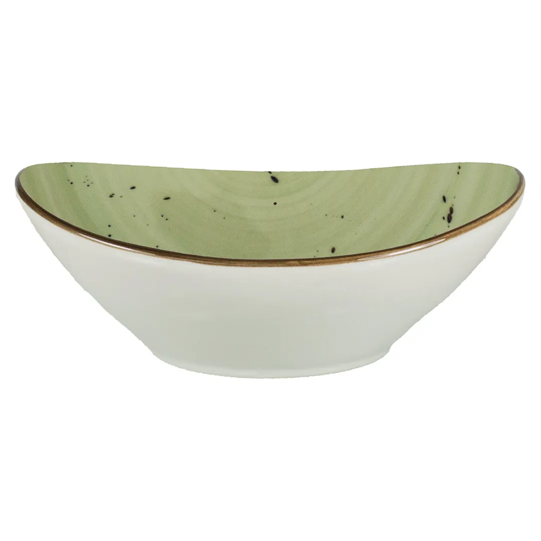 International Tableware RT-15-LI - Lime Oval Ceramic Bowl 3 oz (4" x 3" x 1-3/4"), 1 Dozen
