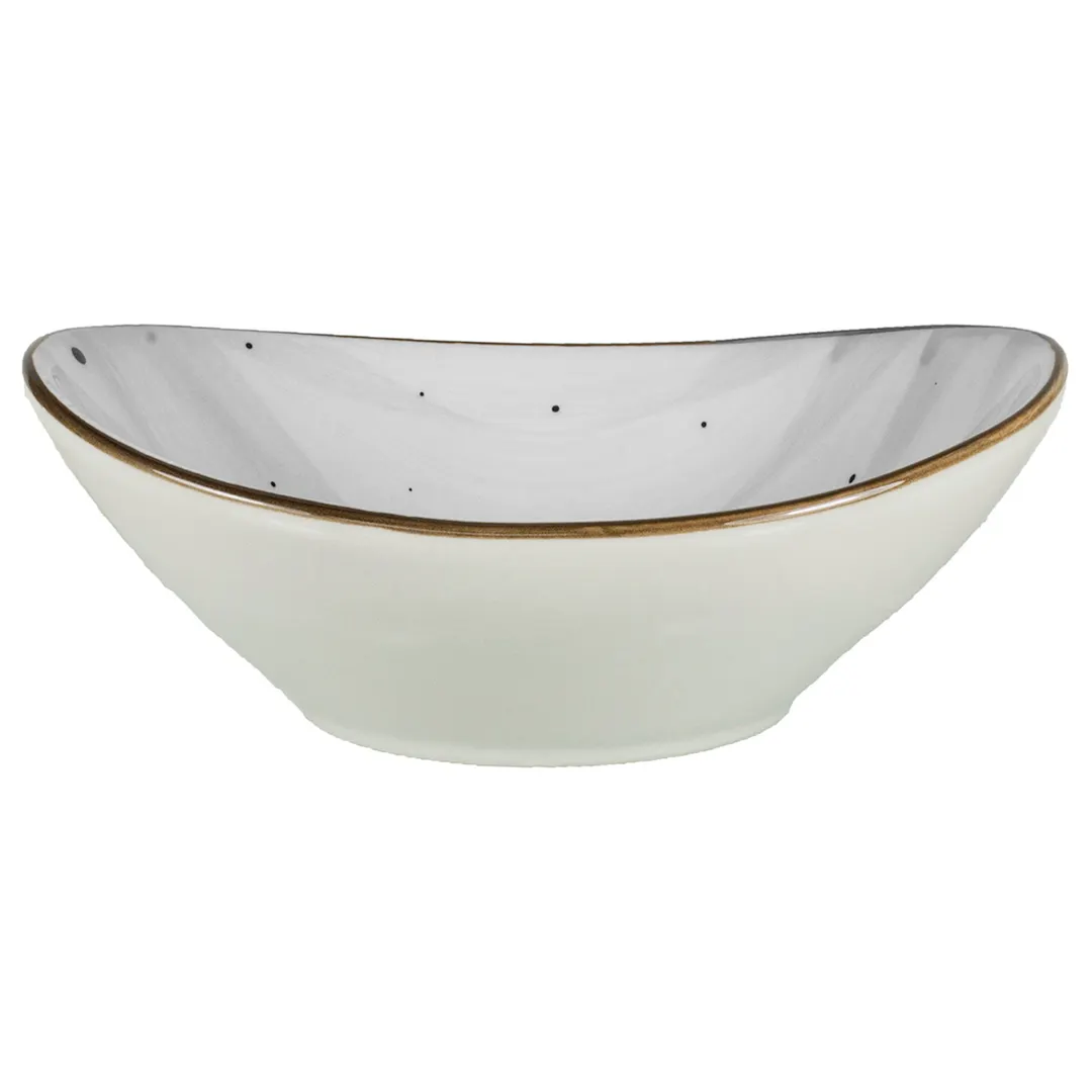 International Tableware RT-15-ST Oval 3 Oz Bowl, 4" L x 3" W x 1-3/4" H, Ceramic, Lead‑Free - 1 Dozen