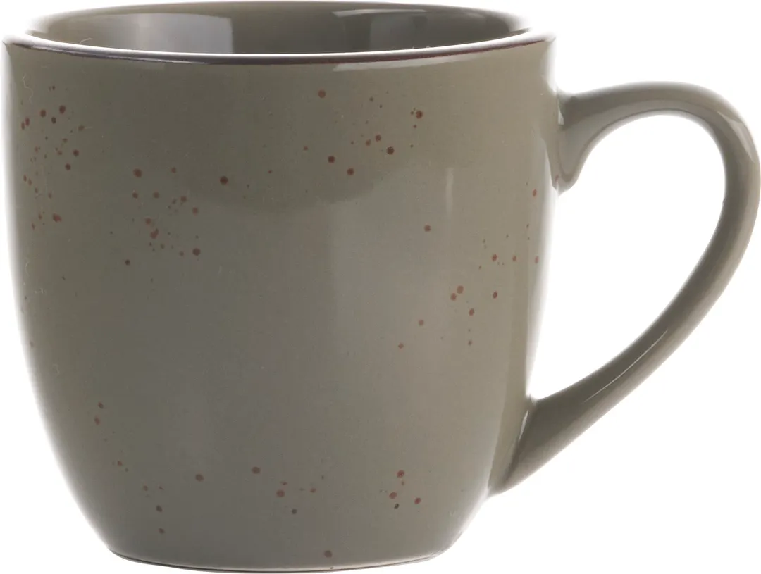 International Tableware SH-56-GS - 3-1/8" x 2-7/8" 7.5oz Ceramic Cup, Smoke Brown Glaze - 1 Dozen