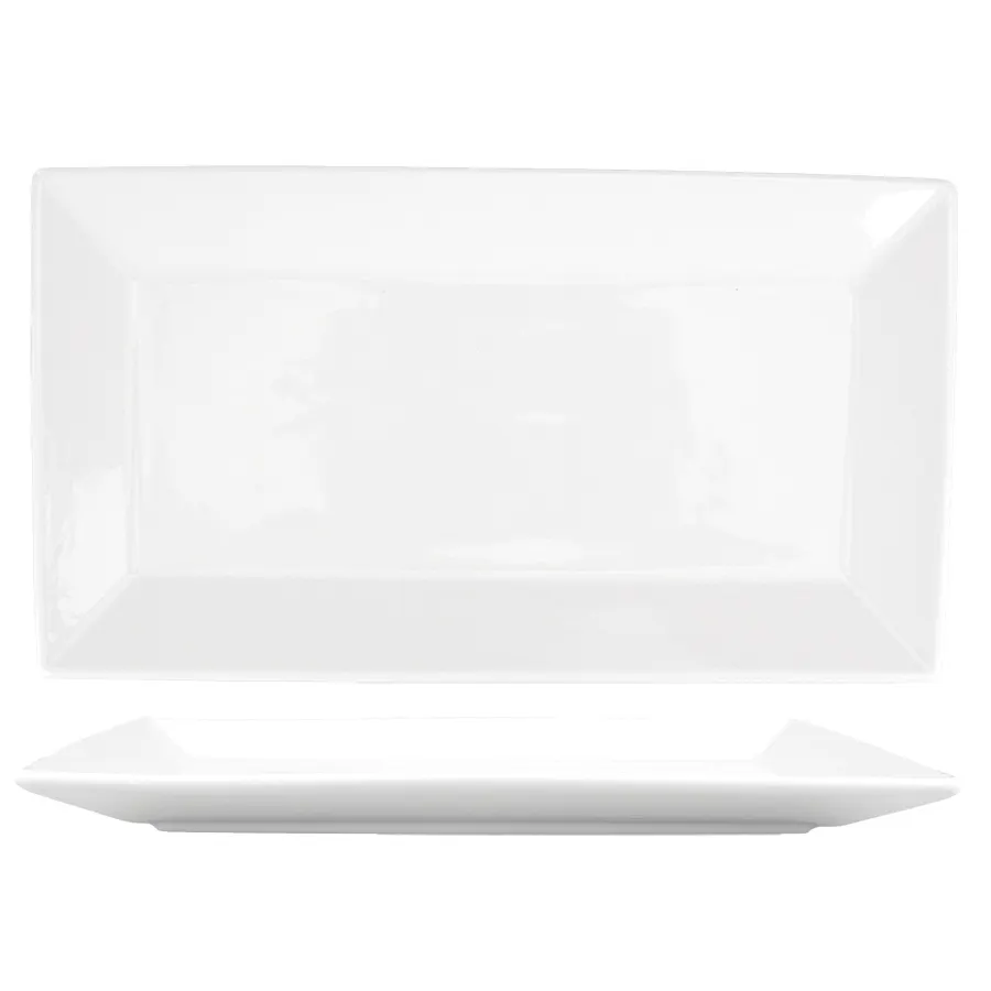 International Tableware SP-13 China Platter, 11-1/2" x 6-1/2", Rectangular Porcelain, White, 1 Dozen