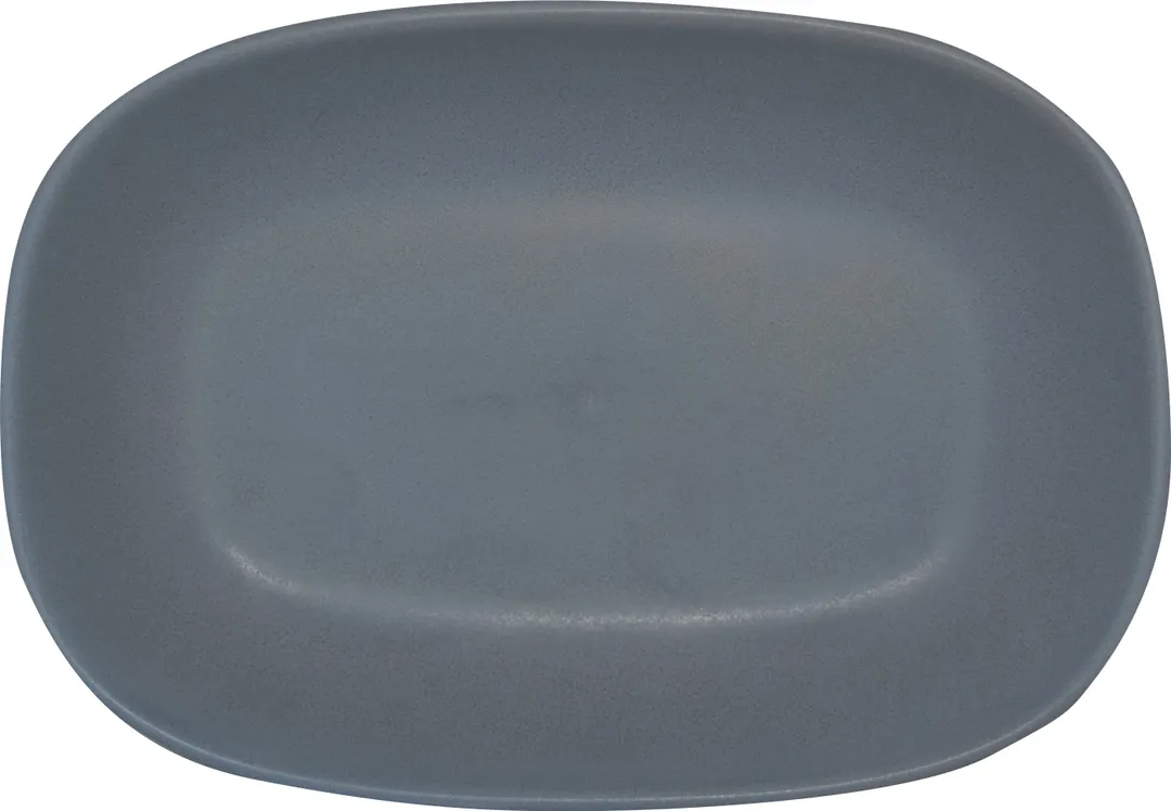 International Tableware SR-18 China Platter – 6-3/4" x 4-5/8" Oval, Two‑Tone Nevada Grey & Sand, 1 Dozen