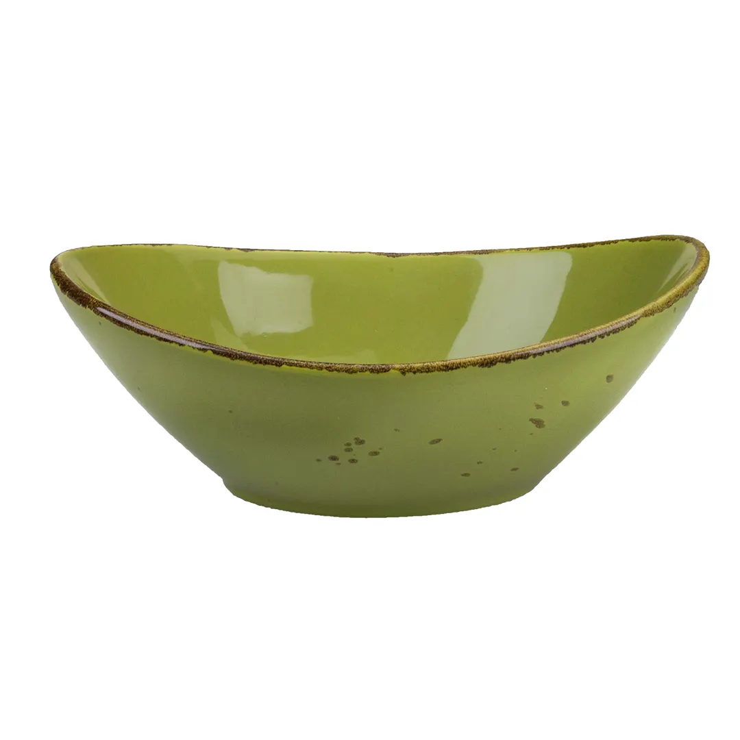 International Tableware SV-11-BA - Oval Speckled Stoneware Bowl, 3.5 oz, Microwave Safe - 1 Dozen
