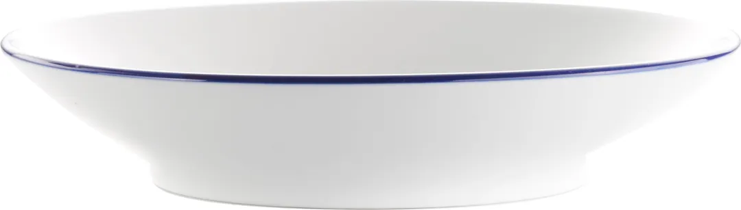 International Tableware TB-108-CB Pasta Bowl 22oz 8" Round Porcelain European White Blue - 1 Dozen