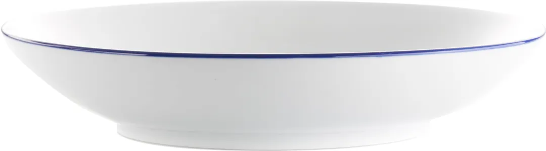 International Tableware TB-110-CB - 40 oz 1‑1/4 qt Pasta Bowl, 10" White with Blue Porcelain, 1 Dozen