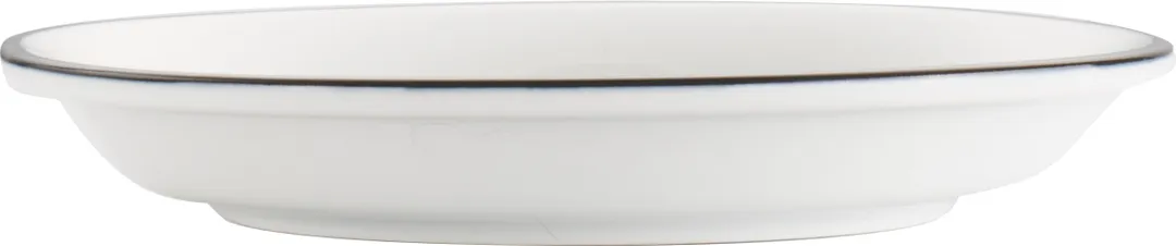 International Tableware TB-2-BL - Round 6.125" Porcelain Saucer, Black Underglaze, Bistro - 1 Dozen