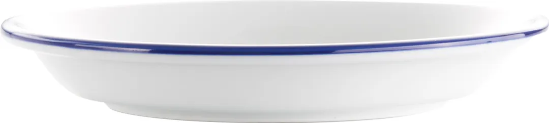 International Tableware TB-2-CB – Round 6‑1/8" Porcelain Saucer, White with Blue Underglaze - 1 Dozen
