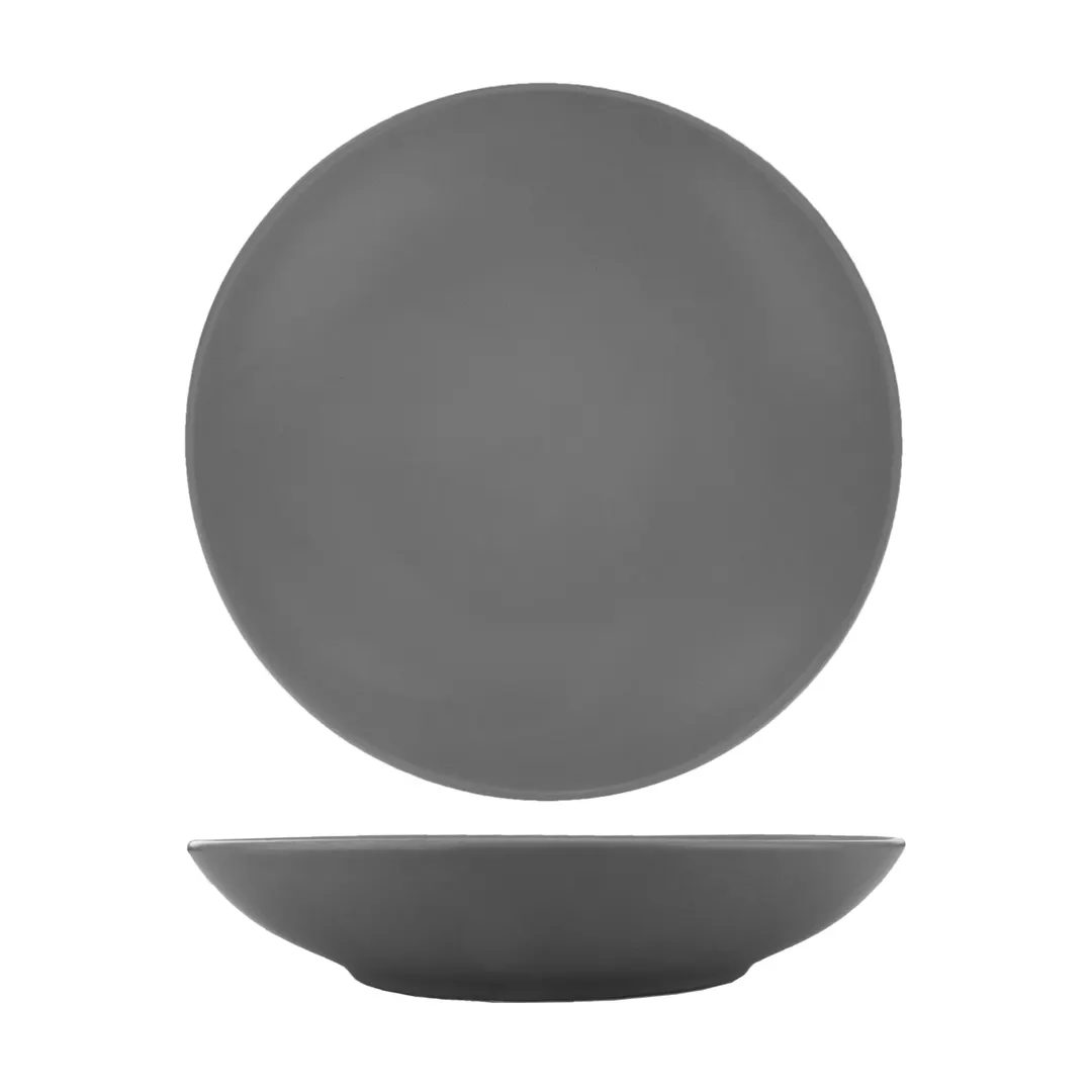 International Tableware TN-110-MG - 40oz 10" Pasta Bowl, Grey Porcelain, Dishwasher Safe - 1 Dozen
