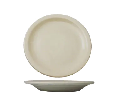 International Tableware VA-8 9" Round China Plate, Narrow Rim, Ceramic, American White, 1 Dozen