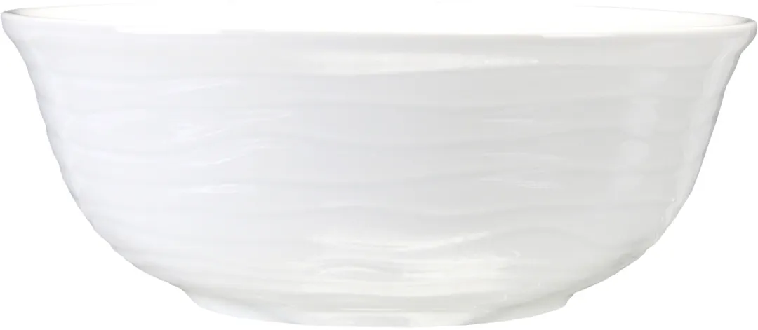 International Tableware WA-10 15oz. Bright White Porcelain Bowl, 5.5" Dia. 2.125" H, Wave, 1 Dozen