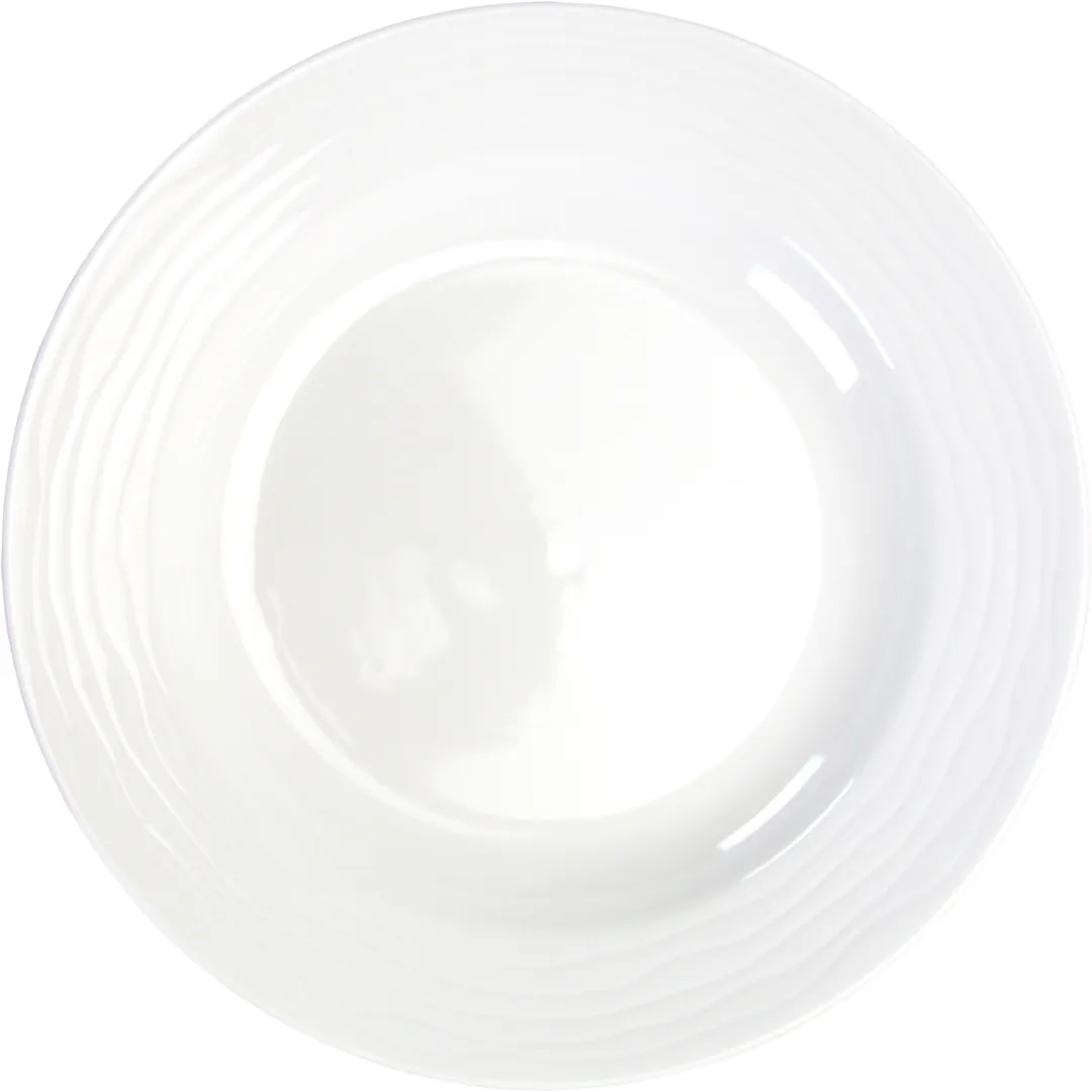 International Tableware WA-120 - 24 oz Pasta Bowl, 11½" Dia x 1⅞" H, White Porcelain, Rim, - 1 Dozen