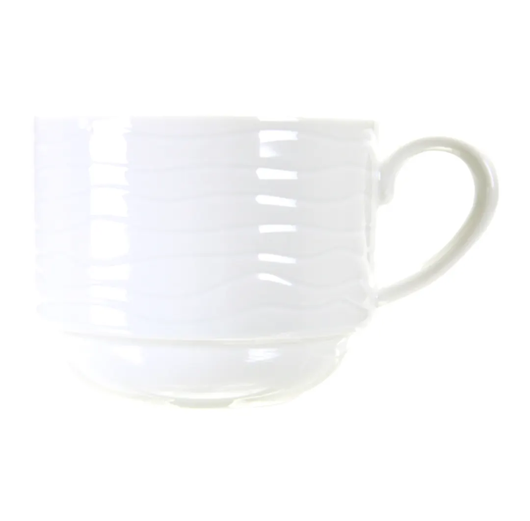 International Tableware WA-23 Porcelain Cup, 7 oz (3-1/4" Dia x 2-5/8" H), White - 1 Dozen