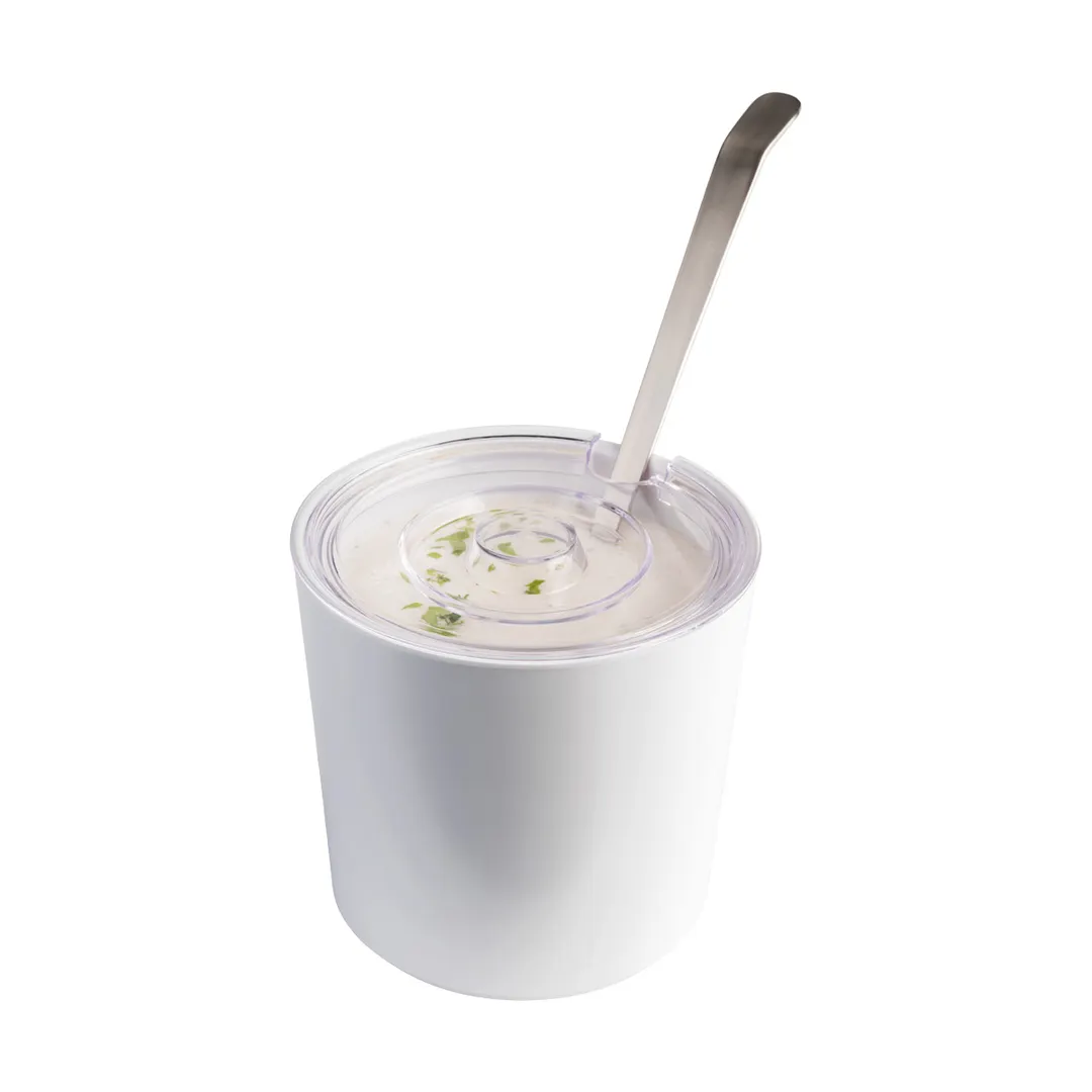 APS Germany APS 15104 Melamine Bowl, 2 Qt, 6.375" Dia x 6" H, White/Gloss White, Stackable - 3/Case
