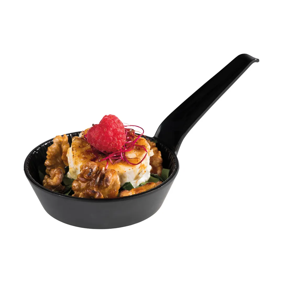 APS Germany APS 84779 - Black Melamine Bowl, 2-3/8" Dia x 1" H, 2.3 Oz, Dishwasher Safe - 48/Case