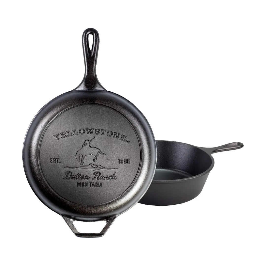 Lodge LCCYW - 3.2 Qt Cast Iron Skillet, 10-4/5" Dia x 4" H, Helper Handle, Induction Ready, USA Made