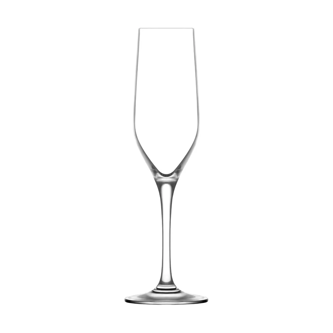 LAV HORECA LH-GST118FT Champagne Flute Glass, 6 oz, 8 5/8" Height, 2 5/8" Base, Crystal - 24/Case