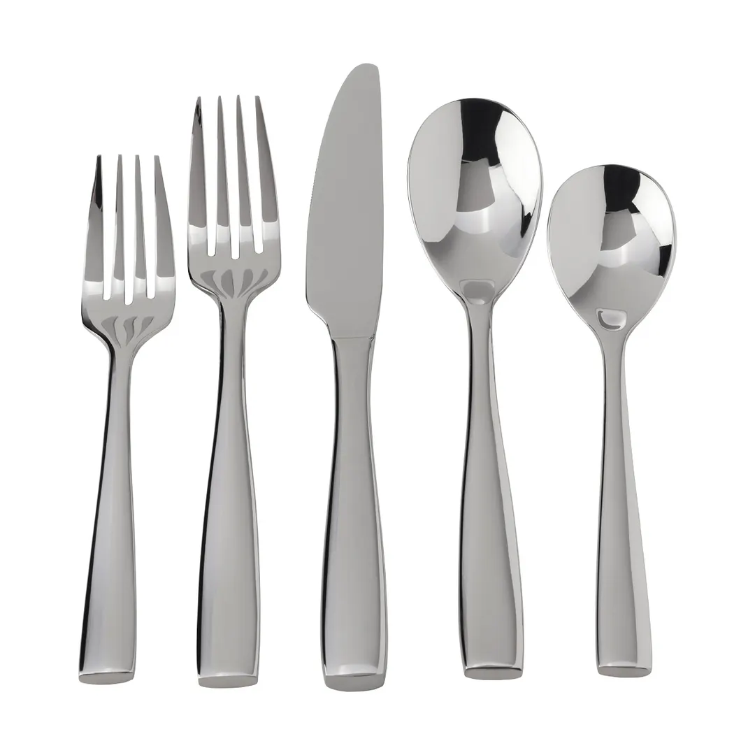 Mikasa 5264135 Delano Dessert Fork, 6-9/10"L, 18/10 Stainless Steel, Dishwasher Safe - Dozen
