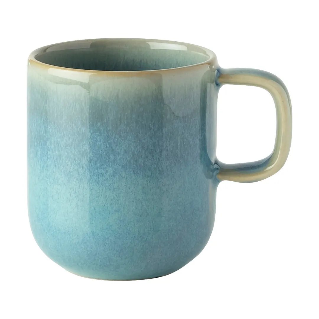 Mikasa 5275403 Hera Cup and Saucer Set, Turquoise Porcelain, Elegant Formal Dinnerware, Single Set