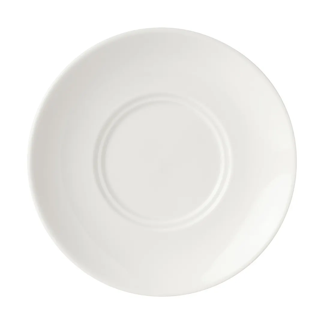 Mikasa 5292195 Bistro Blanc China Saucer, 6-3/4" dia., Vitrified Porcelain, White