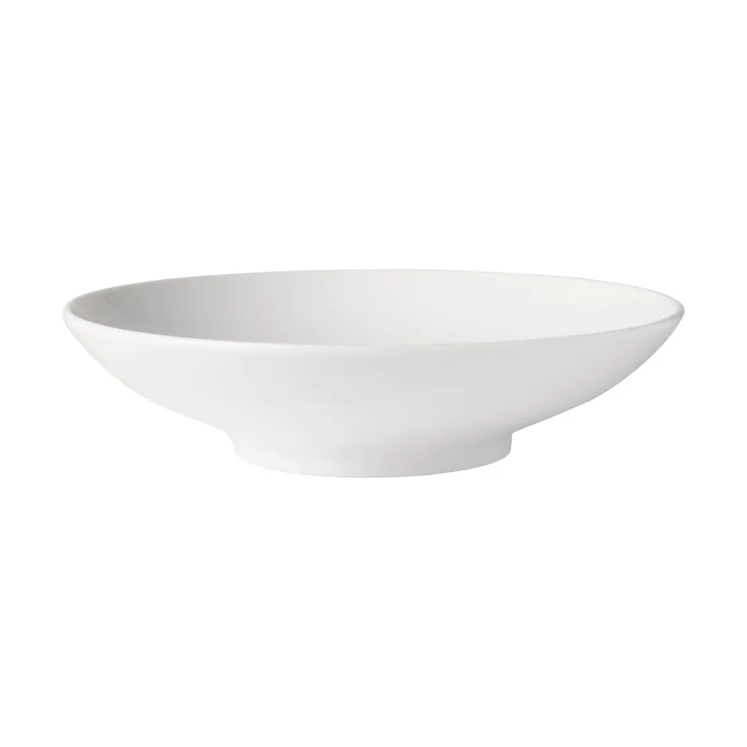Mikasa 5292237 Bistro Blanc Bowl, 9-1/2" dia., Rimless, Round, Vitrified Porcelain, White