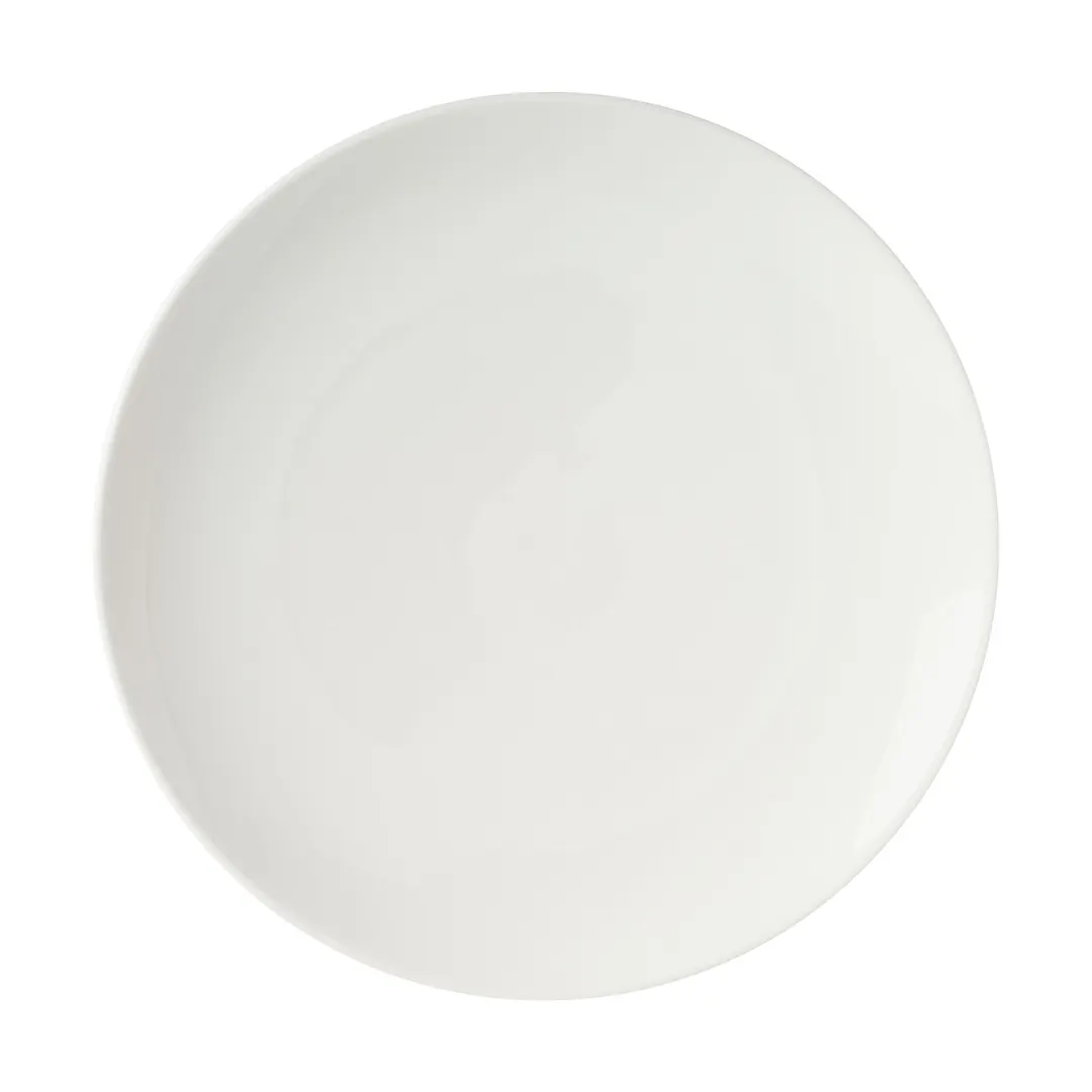 Mikasa 5292243 Bistro Blanc China Plate, 10" Dia, Coupe Rim, Vitrified Porcelain