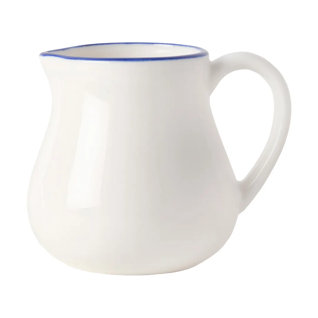 Mikasa 5301242 Bistro Creamer Pitcher, 5"W, Blue Porcelain, Dishwasher Microwave Freezer Safe