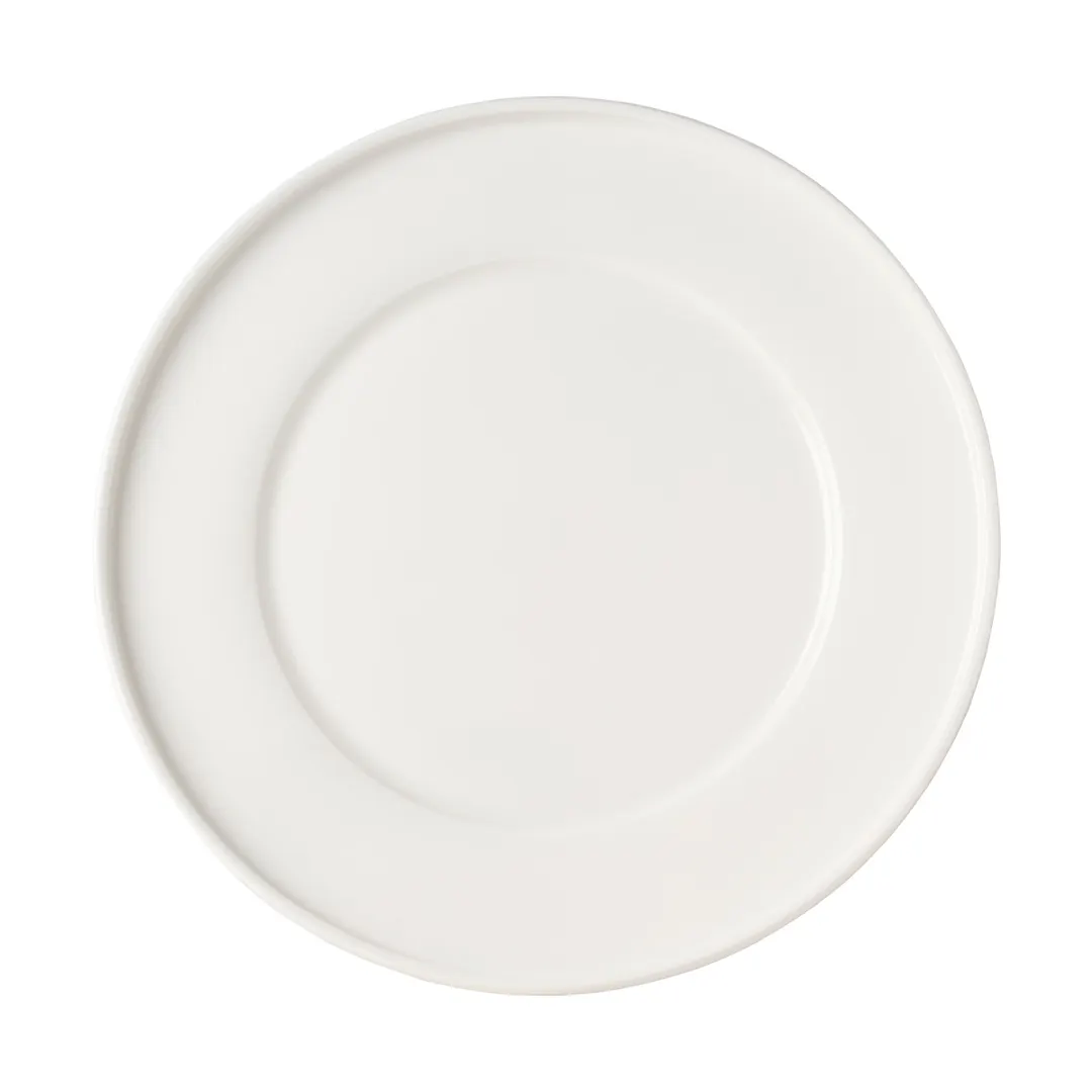 Mikasa 5308911 Porthole Plate, 8.8" Wide Rim, White, Bone China Round Dinnerware