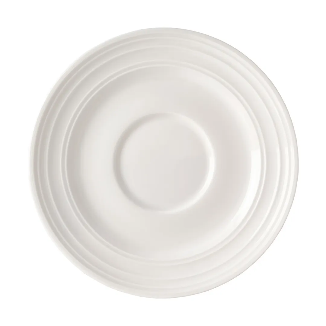 Mikasa 5309150 Melinda Espresso Saucer, 5.2" Round White Bone China Dinnerware