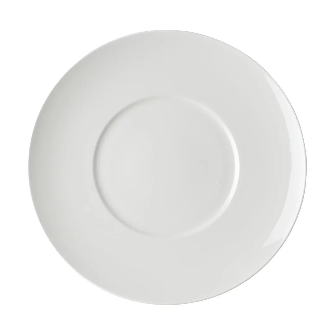 Mikasa 5312406 Callisto Plate, 11" Round Bone China, White, Wide Rim - Dishwasher Safe
