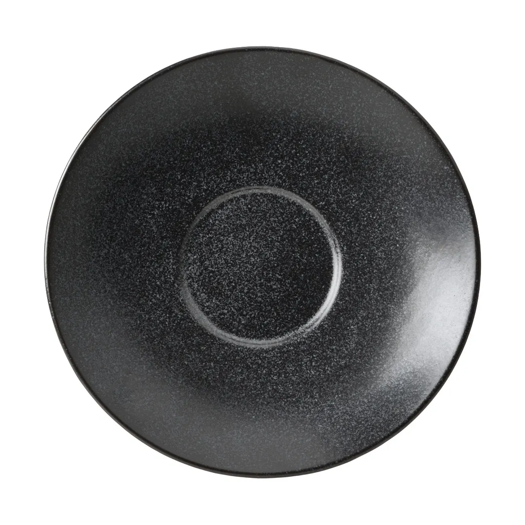 Mikasa 5317674 China Saucer, 6.4", Black Matte Porcelain, Dishwasher, Microwave And Oven Safe - Java