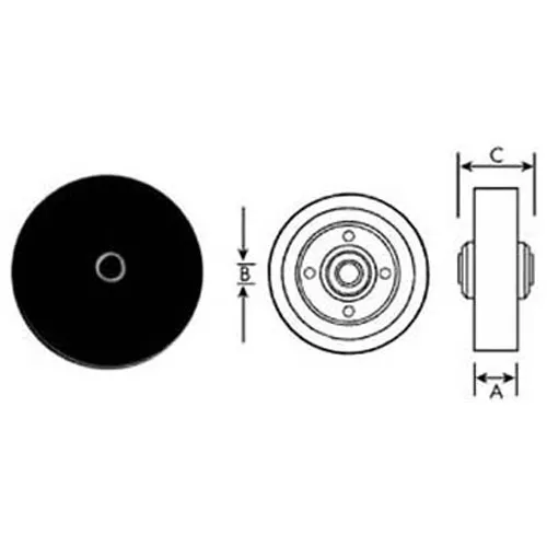 AllPoints 1201061 Wheel, replacement for casters