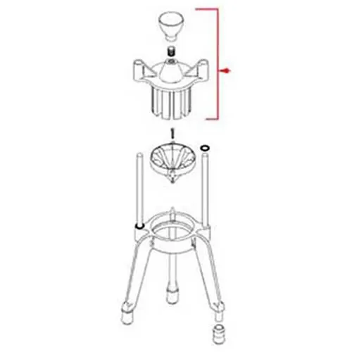 AllPoints 2151030 Head, 6-section, with knob