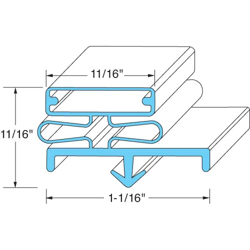 AllPoints 25392 Door Gasket, 23-1/2" x 26-1/2" (NET Price)