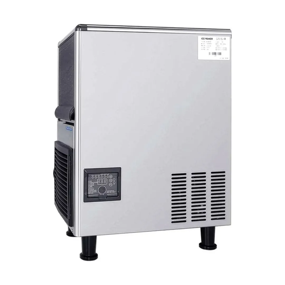Norpole NPCIM90B 15" Air Cooled Full Cube 90 lb Undercounter Ice Machine with 33 lb Bin