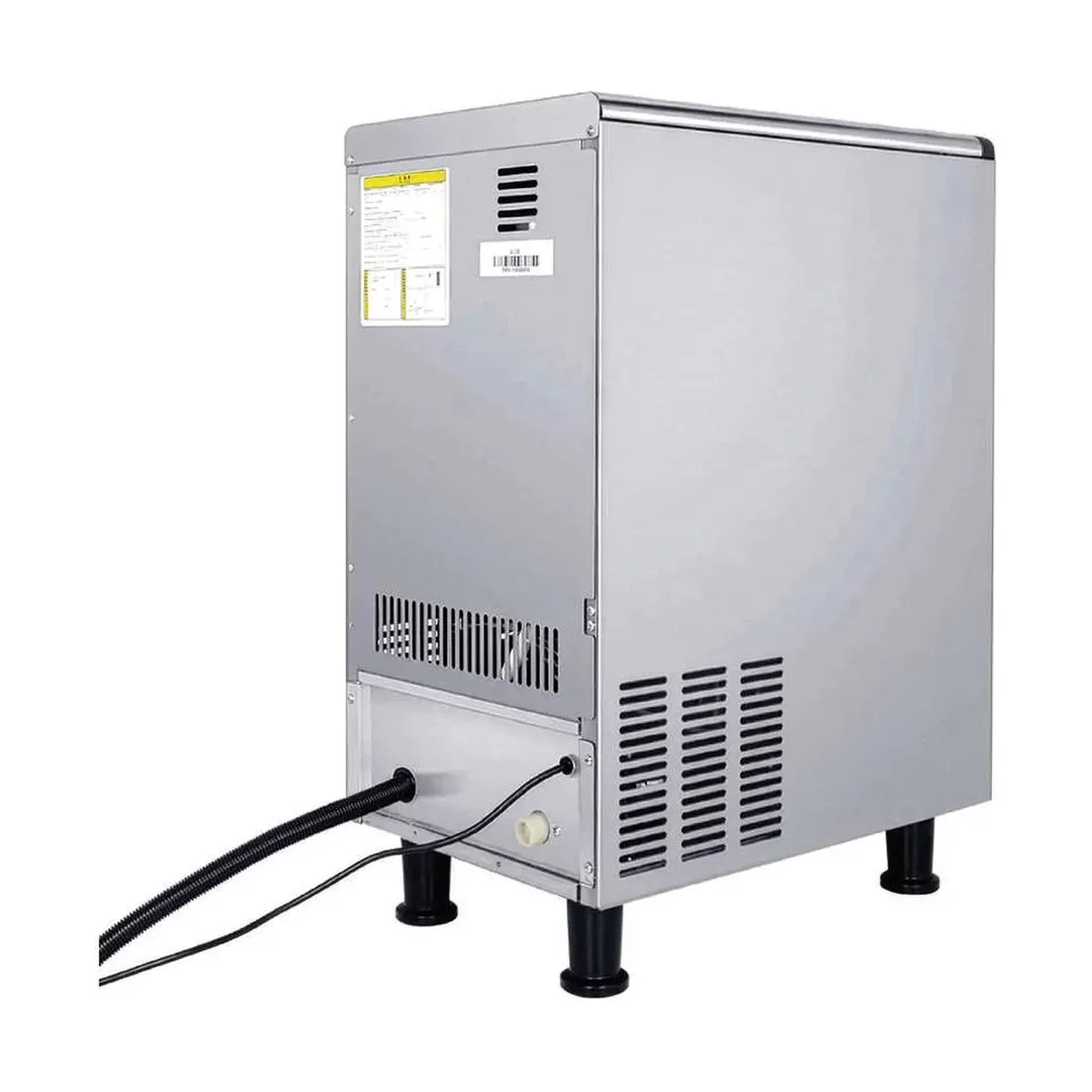 Norpole NPCIM90B 15" Air Cooled Full Cube 90 lb Undercounter Ice Machine with 33 lb Bin