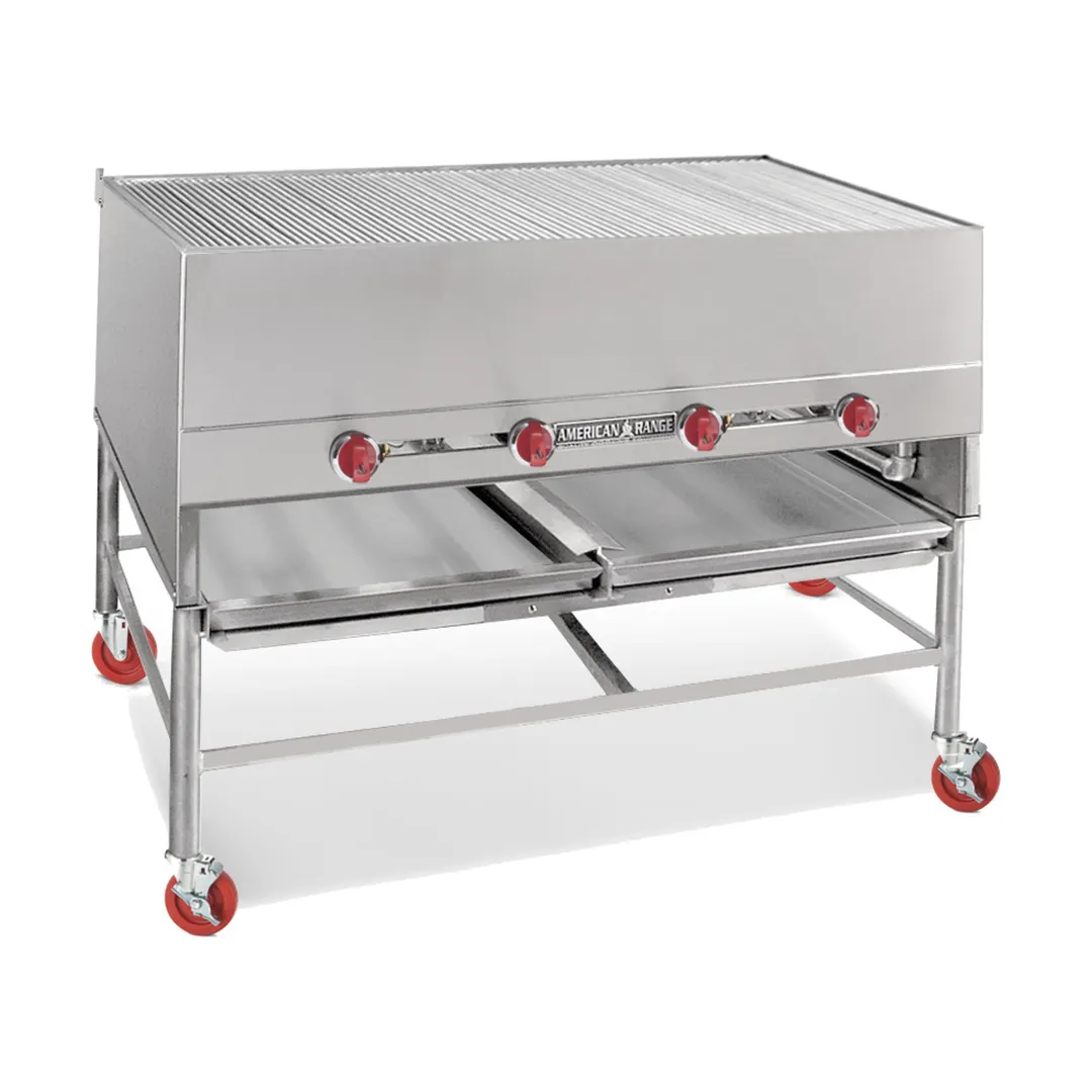 American Range AR-CCB-6036 60" x 36" Gas Horizontal Chicken Broiler w/ (5) Burners, 200.000 BTU