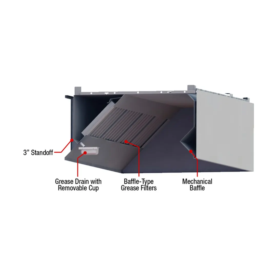 CAPTIVE AIRE 8' HEAVY DUTY HOOD - JOB #3493161 Exhaust Hood