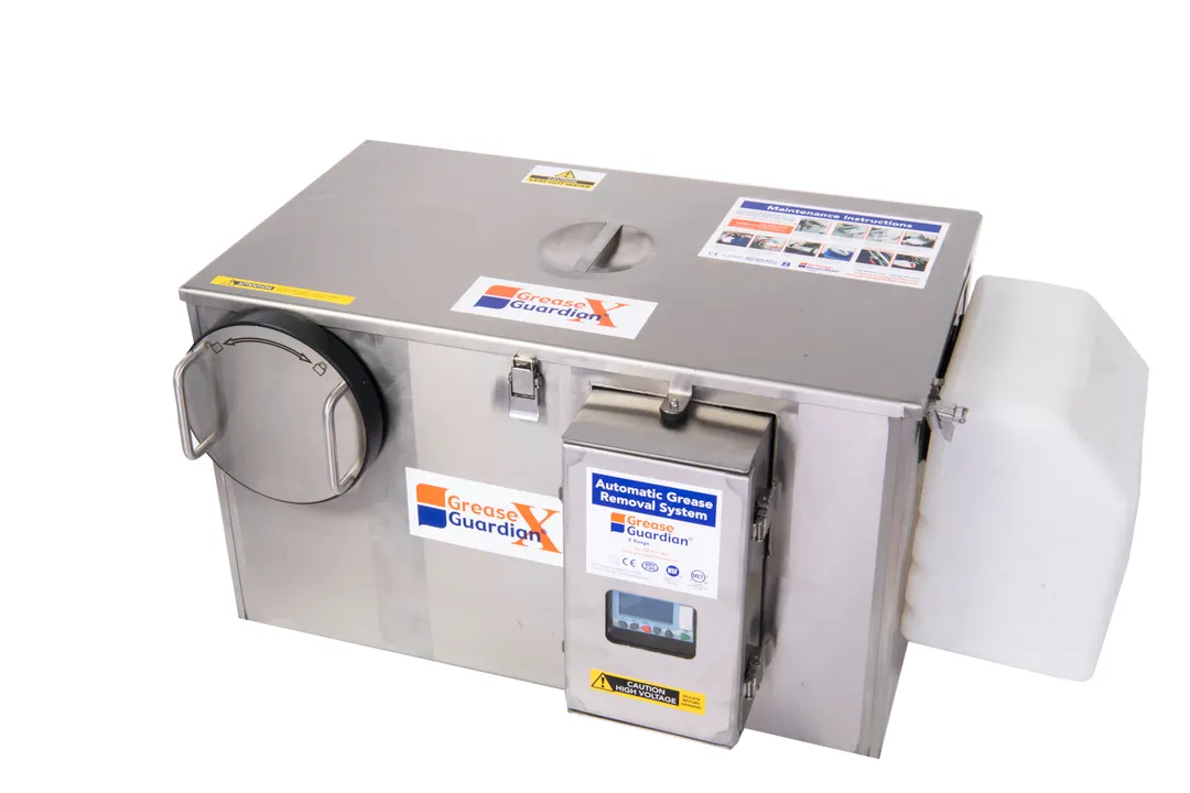 Grease Guardian GGX25 Grease Removal Unit, 34" Wide, 25 GPM, 50+ lb Capacity, Steel, 630W 110V