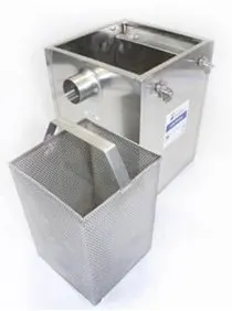 Grease Guardian ST4 Solids Trap – 16" Stainless Grease Interceptor, 15.4 lb Capacity, Feet