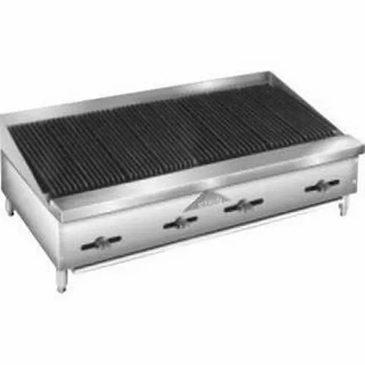 Comstock-Castle 3272LB 72" Countertop Gas Lava Rock Charbroiler w/ (6) Burners, 180.000 BTU