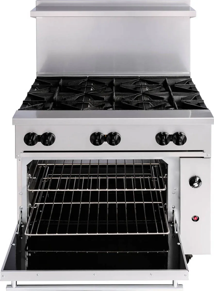 Vulcan 36S-6BN 36" Natural Gas Restaurant Range w/ (6) Burners, (1) Standard Oven, 215.000 BTU