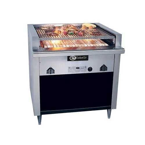 EmberGlo 41F-NAT 35" Floor Model NAT Gas Radiant Charbroiler w/ (10) Burners , 85.000 BTU