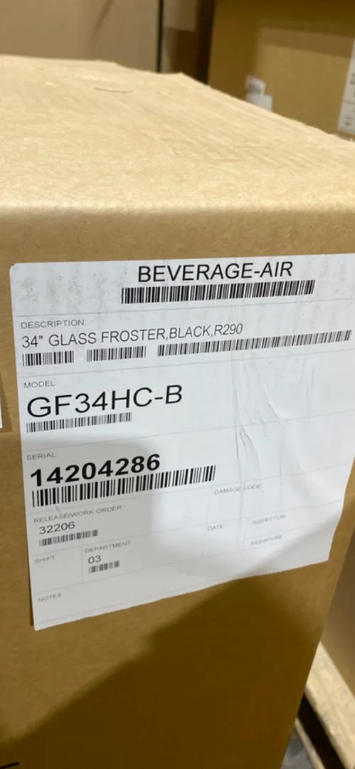 Beverage Air GF34HC-B 34" Glass and Plate Chiller, 6.4 cu. ft. - Open box